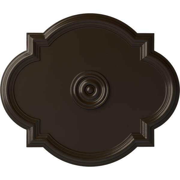 Ekena Millwork Waltz Ceiling Medallion (Fits Canopies up to 5 1/4"), 24"W x 20 1/2"H x 1 1/8"P, Stone Hearth CM24WASHF - main